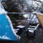 domo geodesico nieve