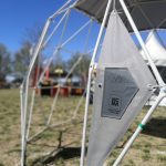 domo geodésico stand publicitario